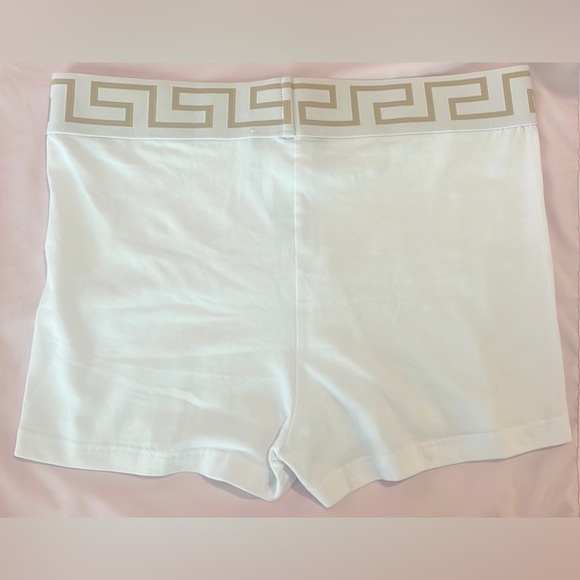 Versace • Icon Elasticized Logo Shorts • Optical White • NWOT • Size 2 • Small - Picture 2 of 3